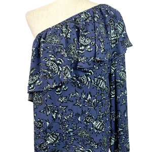 Belle Sky women’s Floral Off-Shoulder Top - Blue and Green size S GUC